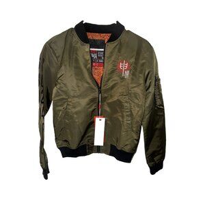 Bibisama Zodiac Monkey Green Bomber Jacket NWT Size XS -S